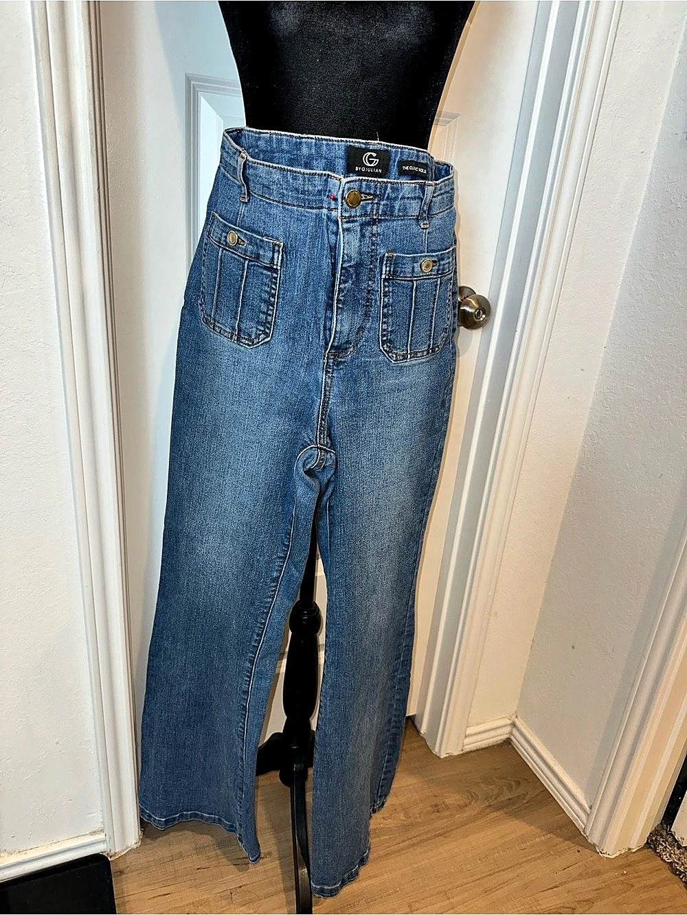 By Guilana The Classic Model Wide Leg Jeans Blue Waist 12